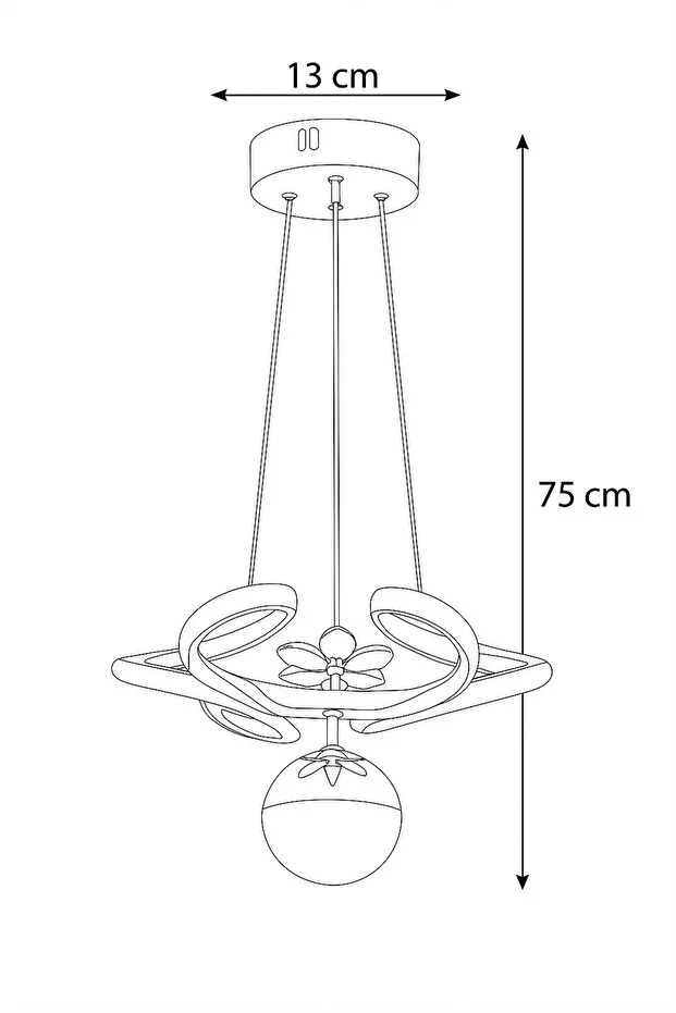 Dreon Gold 3 Renk Kumandalı Led Lüx Ledli Avize